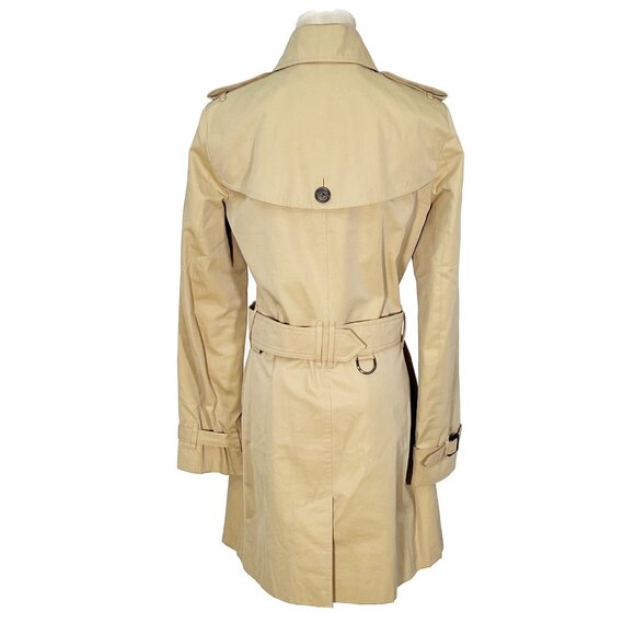 Burberry Mid-length Beige Cotton Trench Coat Women - Picture 2 of 9